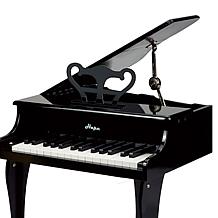 30 Key Toddler Wooden Grand Piano in Black with Bench