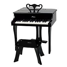 30 Key Toddler Wooden Grand Piano in Black with Bench