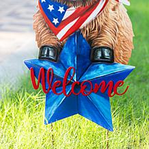30" Patriotic Highland Cow Yard Stake or Wall Decor