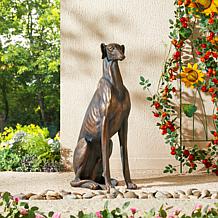 30.25"H MGO Sitting Greyhound Dog Statue