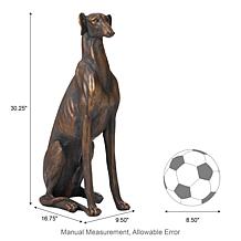 30.25"H MGO Sitting Greyhound Dog Statue