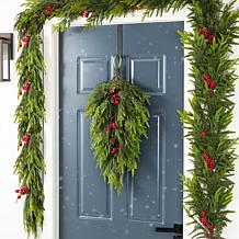 31.5" Christmas Greenery PE Dripping Teardrop
