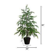 33-in Real Touch Cedar Christmas Tree by Nearly Natural