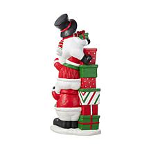 35.25"H Christmas Resin Porch Decor with Snowmen