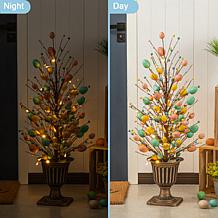 36" Easter Urn Porch Tree with Lights and Timer