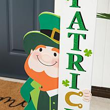 36"H St. Patrick's Wooden Leprechaun St. Patrick's Day Porch Decor