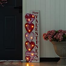 36"H Valentine's Porch Decor with Warm White Lights