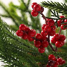 37.5"H Christmas Greenery PE Dripping Pine Porch Tree