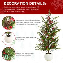 37.5"H Christmas Greenery PE Dripping Pine Porch Tree