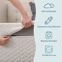 4” Bamboo Charcoal and Gel Memory Foam Mattress Topper, Queen
