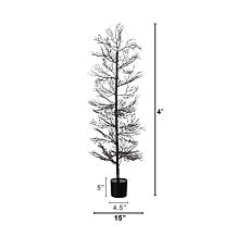 4-ft Pre-Lit Spider Twig Tree with 100 Lights by Nearly Natural