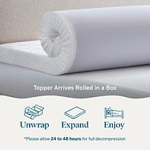 4” Lavender and Gel Memory Foam Mattress Topper, King