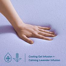 4” Lavender and Gel Memory Foam Mattress Topper, Twin