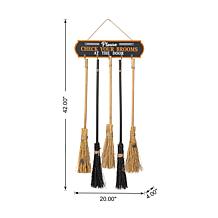 42"H Halloween Wooden Brooms Parking Porch Decor (KD)