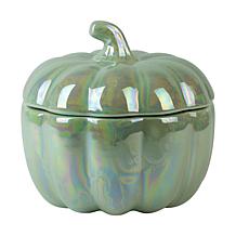 5" Pumpkin Covered Dish - Sage Green Luster, Set of 2