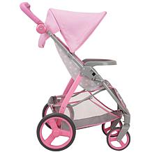 509 Crew Cotton Candy Pink Doll Travel System - Grey & Pink Polka Dot