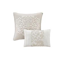 510 Design Ramsey Embroidered 8-Piece Comforter Set Neutral King