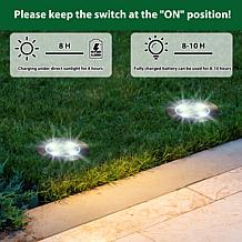 5.25"H Set of 6 Solar Powdered Disk Light