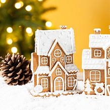 5.5"H S/3 Christmas Resin Gingerbread Houses