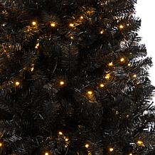 6’ Black  Christmas Tree with 400 LED Lights and 1036 Tips 
