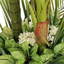 6 ft. Artificial Areca Palm Tree with White Decorative Pot