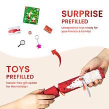 6-pack Santa, Snowman, Penguin, Reindeer Party Cracker with Gifts