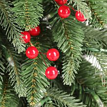 6' Pre-lit Green Artificial Christmas Porch Tree w/ Warm White Lights