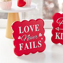 6" Valentine's Table Decor 2-piece Set