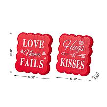 6" Valentine's Table Decor 2-piece Set
