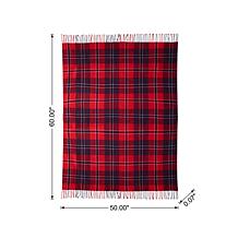 60" L x 50" W Acrylic Plaid Woven Throw