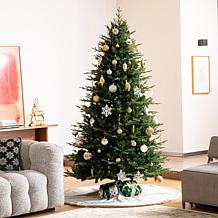 60" Oversized Milk Coffee Brown Reversible Faux Rabbit Fur Tree Skirt