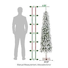 6ft Artificial Snowy Downswept Christmas Flocked Tree