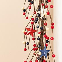 72" Patriotic Garland with Stars & Berries