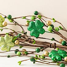 72" St. Patrick's Garland with Shamrocks and Gold Beads