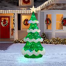 74.5"H 3D Mesh Oversized Christmas Tree with Twinkle Lights