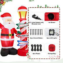 7FT Lighted Inflatable Santa Claus Outdoor Decor