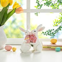 7"H Easter Loving Bunny Resin Table Decor