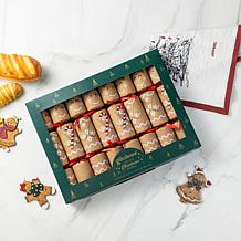 8-Pack Brown Gingerbread Man Christmas Party Crackers 12" x 2"