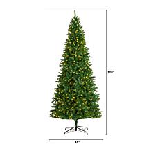 9’ Green Valley Fir  Christmas Tree with 800 Clear LED