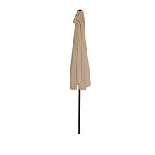 9' Half-Round Patio Umbrella with Easy Crank - Sand