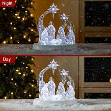 9" Lighted Acrylic Nativity Tabletop Figurine
