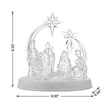 9" Lighted Acrylic Nativity Tabletop Figurine