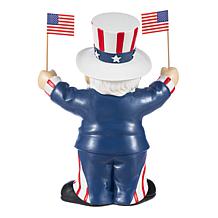 9" Patriotic Santa Table Decor with Flags