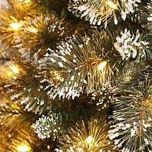 9ft Pre-Lit Frosted Cashmere Pencil Pine Christmas Tree