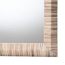 Adino Bohemian Accent Mirror with Grasscloth Frame