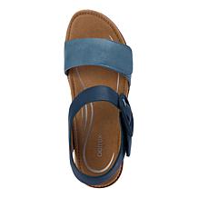 Aetrex® Claire Memory Foam Arch Support Leather Sandal