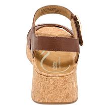 Aetrex® Flora Leather Cork Detail Sandal