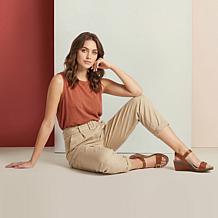 Aetrex Naomi Leather Wedge Casual Sandal