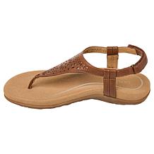 Aetrex Quinn Memory Foam Arch Support Adjustable Thong Sandal