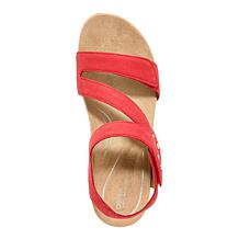 Aetrex® Savannah Leather Heeled Sandal